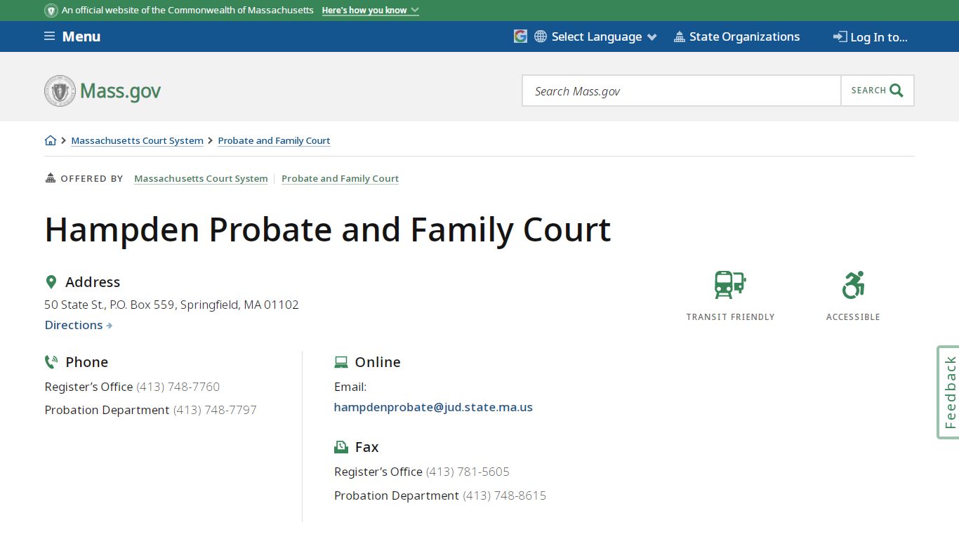 Hampden Probate and Family Court | Mass.gov