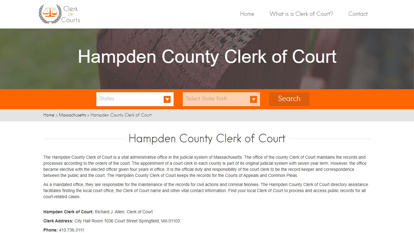 Hampden County Clerk of Court